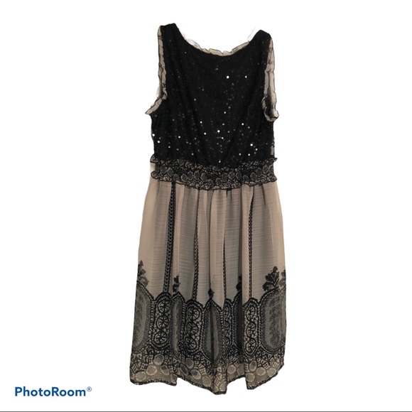 American Rag Black and Tan Dress | Size Medium - Picture 2 of 6